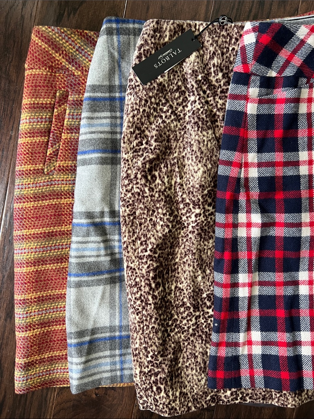 Talbots Sz 10 Pack of 4 Women's Skirts - Plaid, Tweed Animal Print Academia Wool